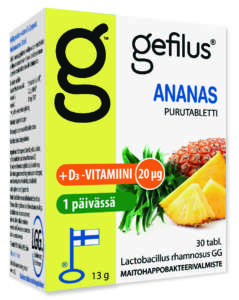 LGG Gefilus maitohappobakteeri ananas kotelo